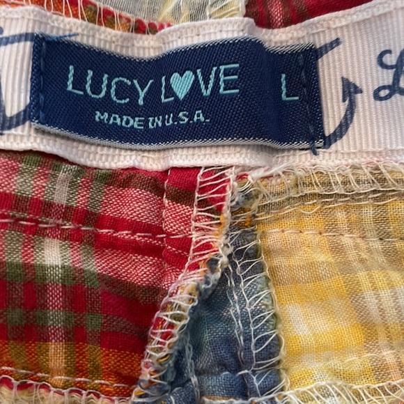 Lucy love shorts EUC patchwork. Cute 💕 (juniors large) - Picture 2 of 6